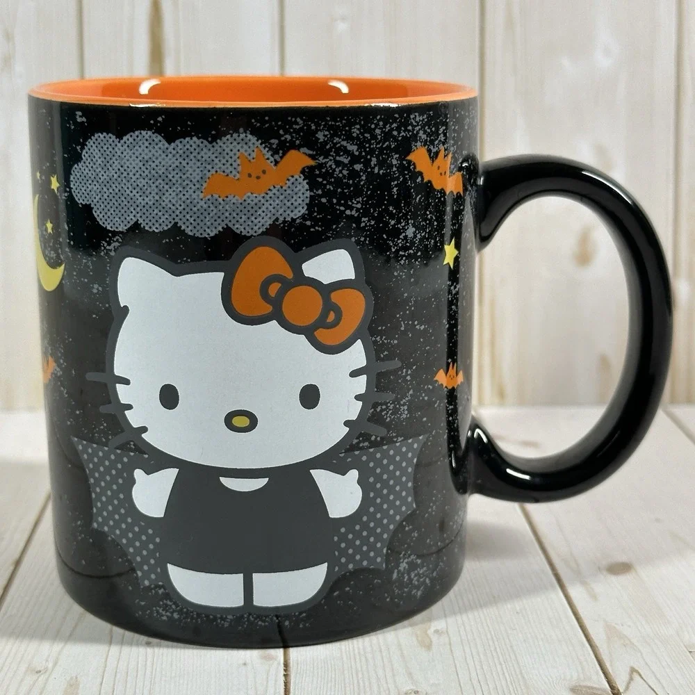2023 HELLO KITTY By Sanrio **Happy Halloween** Bat Kitty Large Coffee Mug Black